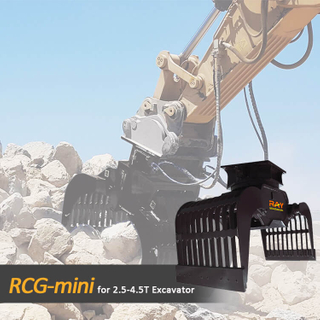 Excavadora de 2,5-4,5 T para clasificar chatarra, piedra hidráulica, pinza de demolición giratoria RCG-mini