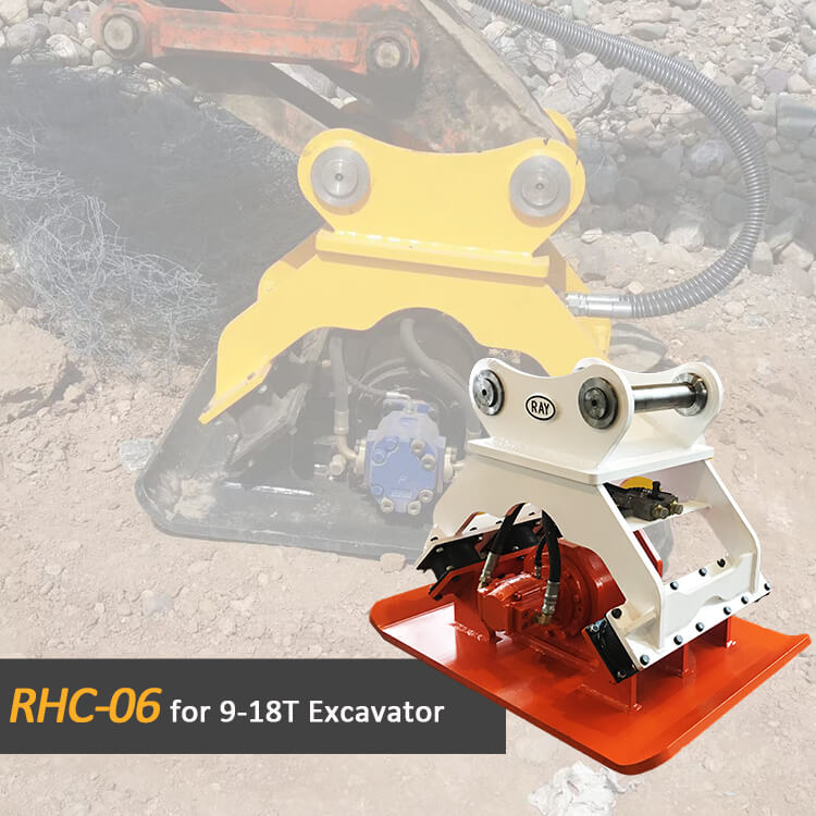 Compactador de placa hidráulica RHC-06 para excavadora de 9-18 toneladas 