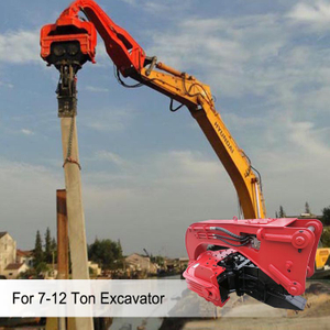Martillo vibrador hidráulico RV-100 para excavadora de 7-12 toneladas
