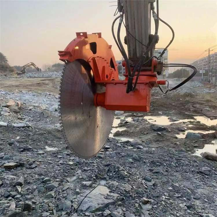 Accesorio de sierra de roca para excavadora hidráulica cortadora de sierra de granito para cortar rocas