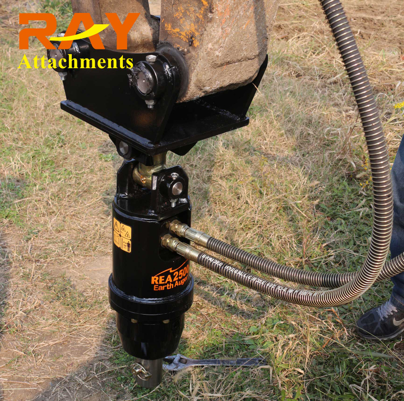 REA5500 Earth Auger Post Hole Digger Auger para excavadora 5-7T