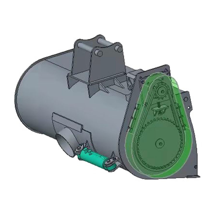 200L 340L 550L Accesorio de cucharón para hormigonera para excavadora/cargadora compacta