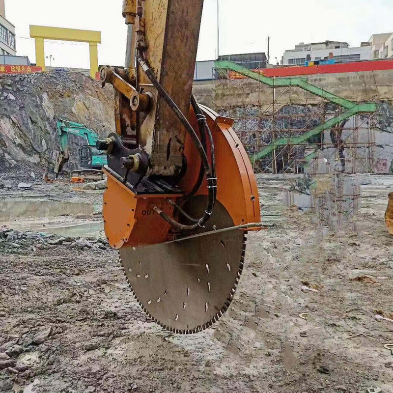 Accesorio de sierra de roca para excavadora hidráulica cortadora de sierra de granito para cortar rocas