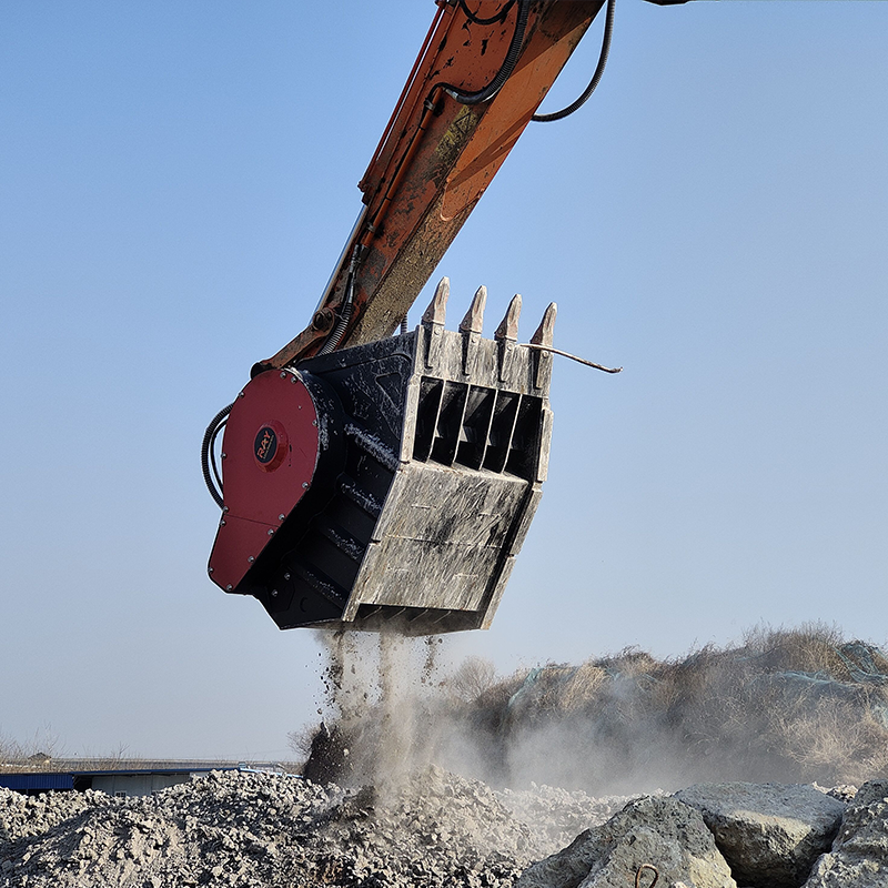 Cucharón concreto de la trituradora del asfalto de la piedra de Hardox del mandíbula concreto para el excavador 20-27T