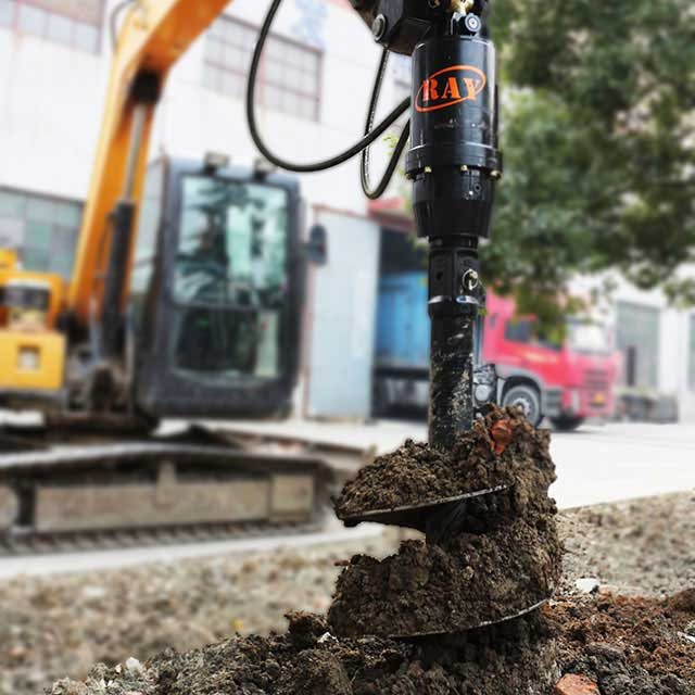 Accesorios de excavadora Taladro hidráulico de barrena de tierra para la plantación de árboles del suelo para la venta